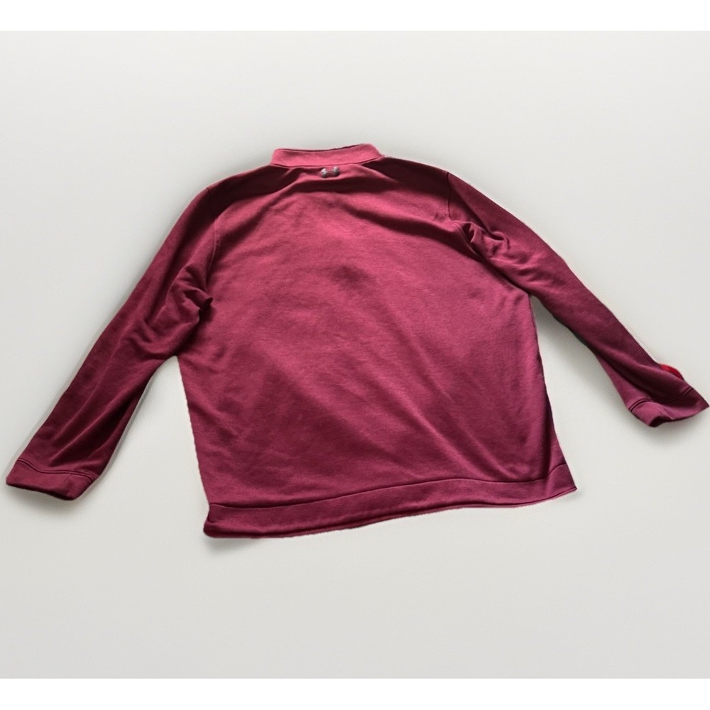Under Armour ColdGear 1/4 Zip Pullover Mens 3XL Tall Red Loose Fit - Picture 3 of 8
